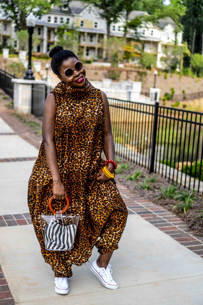 Herem Jumpsuit styled by top Atlanta fashion blogger, Hurry in Time: Lady wearing a herem jumpsuit