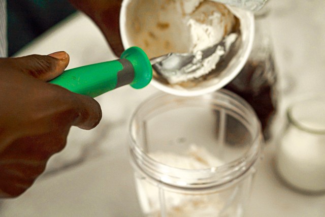 Keto Sea Salt Caramel Coffee Milkshake Recipe featured by top Atlanta lifestyle blogger, Hurry in Time