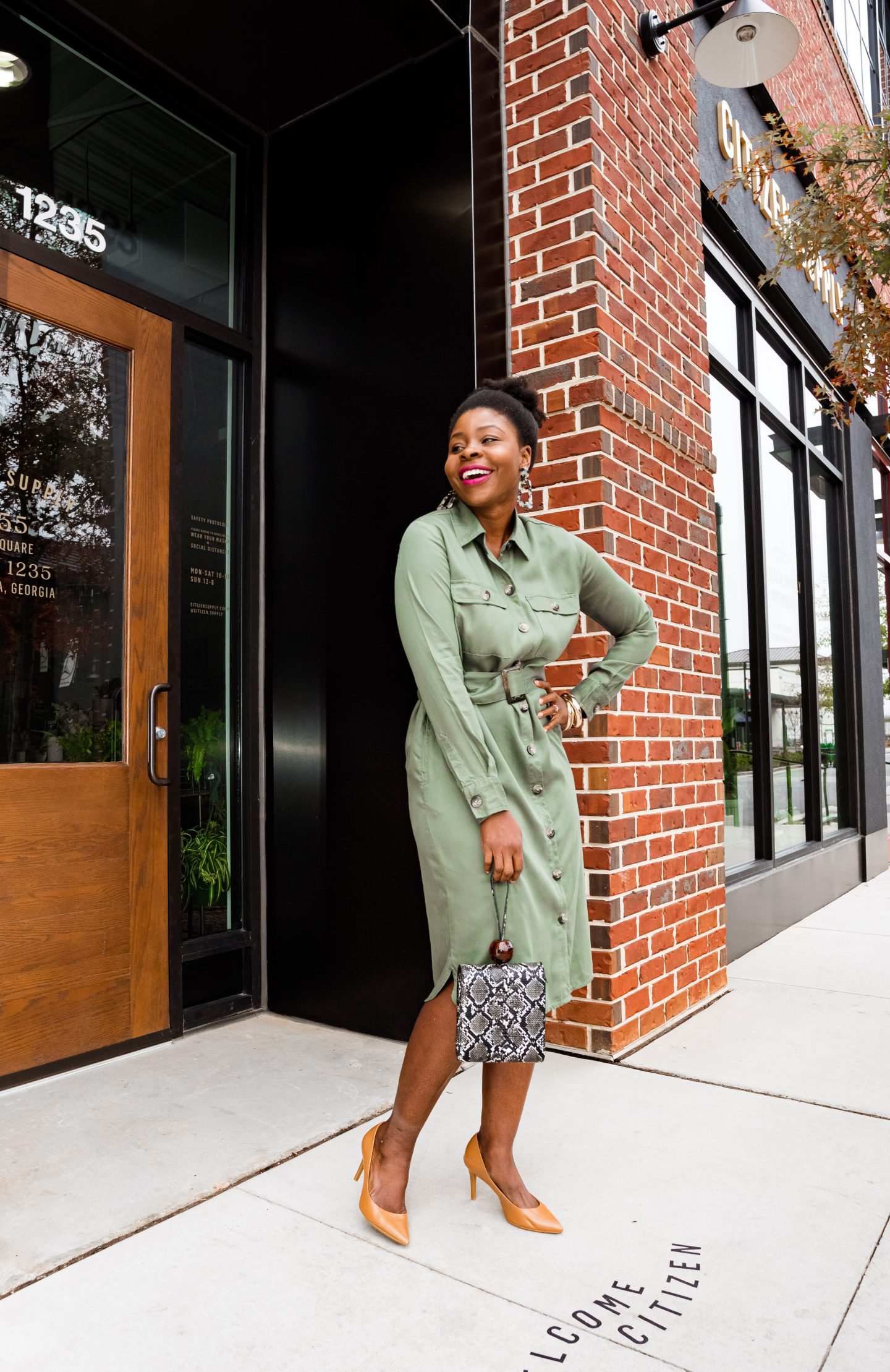 Cute Holiday Midi Dresses featured by top Atlanta fashion blogger, Hurry in Time